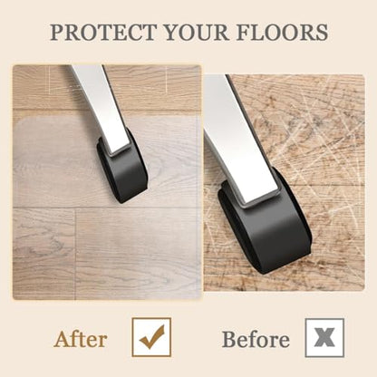 Clear Chair Mat for Hardwood Floor, Anti-Slip Transparent Floor Mat 40" 42" 54" 60" 64" 70" Gaming Chair Mat Anti Scratch, Heat Resistant, Rectangle for Home Office