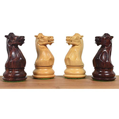RoyalChessMall -4.1" Pro Staunton Wooden Chess Pieces Only Set - Weighted Rosewood - style: Rosewood