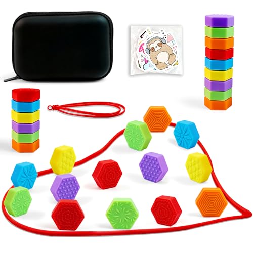 TiTiC Magnet Game Chess Set with String & Colorful Silicone Stones, Figet Sensory Stones Magnetic Chess Game for Family Games Night & Travel & Camping, Puzzle Strategy Games
