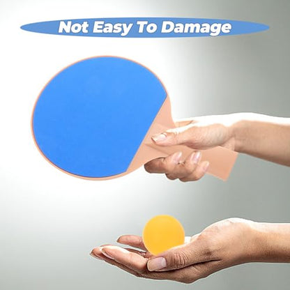 CHILDWEET Outdoor Table Tennis Set with Ergonomic Plastic Bats and Elastic Pong Balls Racket Paddle Kit for Recreational Play Comfortable Grip Design for Indoor and Outdoor Use