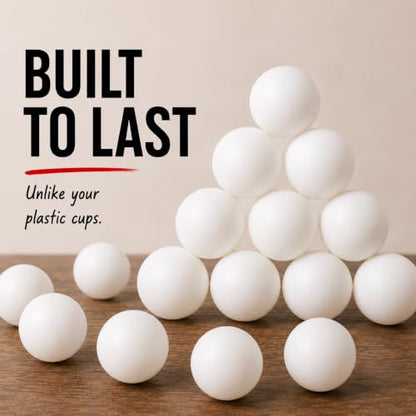Liberty Imports 12 Pack Beer Pong Ping Pong Balls 40mm, Bulk, White | Table Tennis, Lightweight Durable Seamless Bulk for Party Carnival Games. Entertainment, Decorations, Crafts Activities