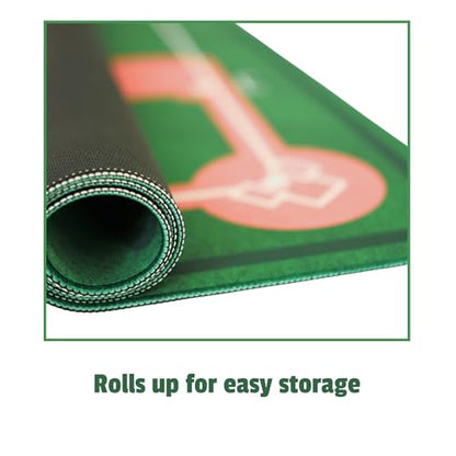Baseball Field Table Top Premium Neoprene Game Mat – 24" x 24" Playfield with Smooth Polyester Top & Non-Slip Rubber Backing