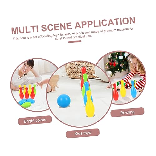 WOONEKY 12Pcs Bowling Set Interactive Outdoor Fun with Pins Balls Materials for Preschoolers for Family Playtime and Garden Games