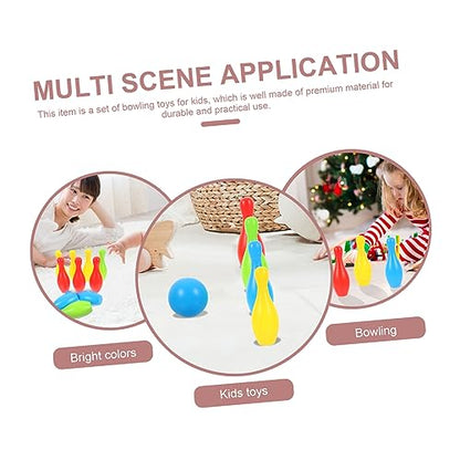 WOONEKY 12Pcs Bowling Set Interactive Outdoor Fun with Pins Balls Materials for Preschoolers for Family Playtime and Garden Games