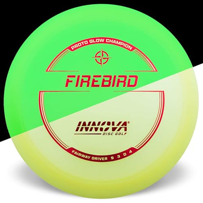 Innova Proto Glow Champion Firebird – Glow in The Dark Disc Golf Driver - size: 165-169g