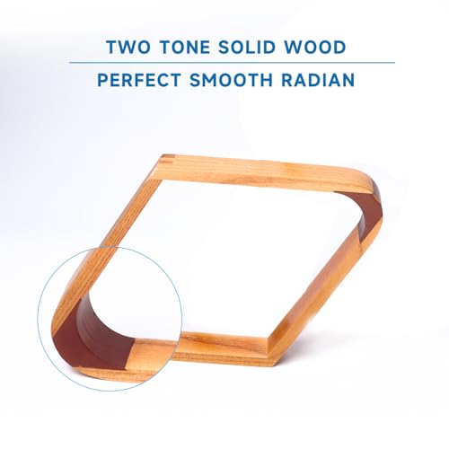 GSE Games & Sports Expert Solid Wood Billiard 8-Ball Triangle / 9-Ball Diamond Pool Ball Racks for 2-1/4" Pool Balls, Pool Table Accessories - color: 2-Tone Oak, style: 9-Ball Diamond Rack