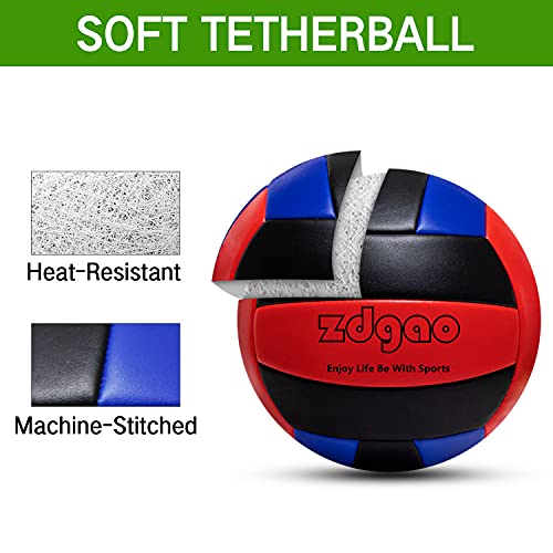 Soft Tether Ball- Replacement Tether Ball Come with Rope and Pump Set | Outdoors Game for Family Fun Play