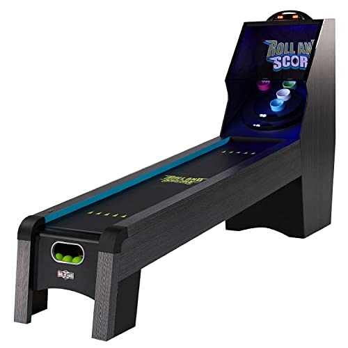 Hall of Games Roll & Score Multiple Styles Arcade Game Collection, Durable & Stylish Designs with Game Balls, Perfect for Family Game Rooms - style: Updated Version - 108"(Black & Blue)