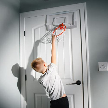 Spalding Mini Indoor Basketball Hoop with Ball, Over the Door Mount, Durable Backboard & Breakaway Rim