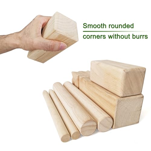 Kubb Rubberwood Game Set-Durable Wooden Blocks with Carrying Case-Viking Chess Games