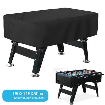 Outdoor Soccer Foosball Table Cover Waterproof Dustproof Universal Patio Coffee Chair Billiard Game Room Cover Black 300D Oxford Cloth 63 x 45.3 x 19.7 Inch