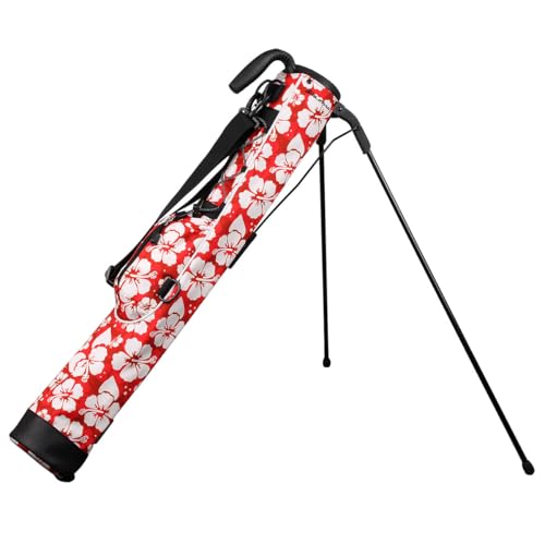 Orlimar Pitch ’n Putt Lightweight Sunday Golf Bag with Stand, Ultra-Light Carry Design, Two-Way Divider Top, Shoulder Strap, Compact Carry Golf Bag for Men & Women - color: Tropical Floral
