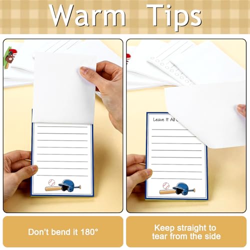 Ctosree 12 Pcs Baseball Gifts Sticky Notes Memo Notepads for Notes to Do Lists for School Office Home Birthday Gifts Party Favors for Baseball Lovers & Team Rewards, 3.9x5.5 in - style: Baseball
