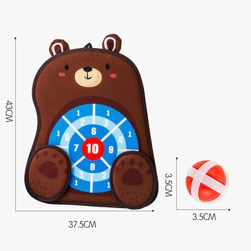 Aymzbd Erasable Book Doodle Set, Target Boards, Indoor Outdoor Games, Birthday Gifts for Boy Girls Painting Toys Toss Game, Bear - color: Bear