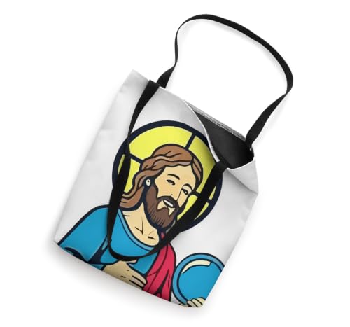 WWJT What Would Jesus Throw Disc Golf Jesus Treesus Saves Tote Bag