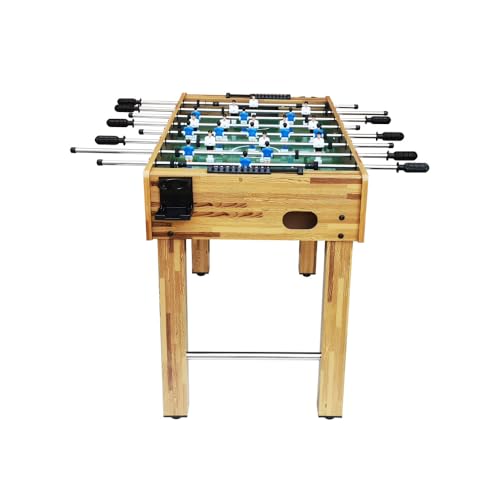 4ft Foosball Table, Soccer Football Game Table with 2 Balls, Easy to Assembly, Wooden Steel Indoor Sports Table for Home Game Room Office