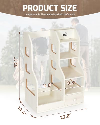 Mythinglogic Wooden Golf Bag Storage Rack, Golf Organizer with Shoe Shelves, Ball Holder & Drawer, MDF Golf Equipment Storage Cabinet for Home, Garage or Simulator Room - size: 1 golf bag rack-White