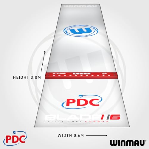 WINMAU Dart Mat with Throw Line for Soft Tip and Steel Tip - Available in Outshot and Clearzone Style - style: Clearzone