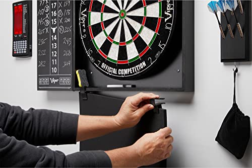 Viper by GLD Products Steadfast Dart Backboard with Shot King Sisal Board, Black