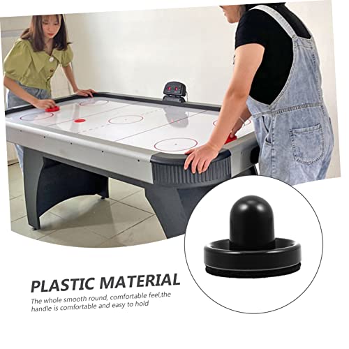 POPETPOP 3sets Air Hockey Pusher Replacement Paddle Handle and Thick Felt for Tabletop Game Essential Accessories for Family Fun and Gameplay