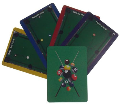 Hickoryville Skilliards Billiards Training Card System - Professional Pool Practice Drills and Skill Building Exercises | Structured Coaching Tool with Progressive Difficulty Levels