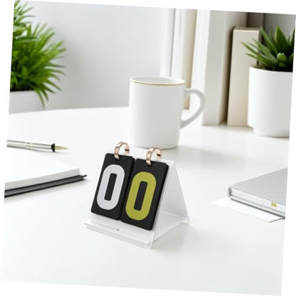 Manual Flip Scoreboard for Card Games Portable Scorekeeper with Large Display Thick PP PVC Construction Read Numbers for Tabletop Competitions and Sports