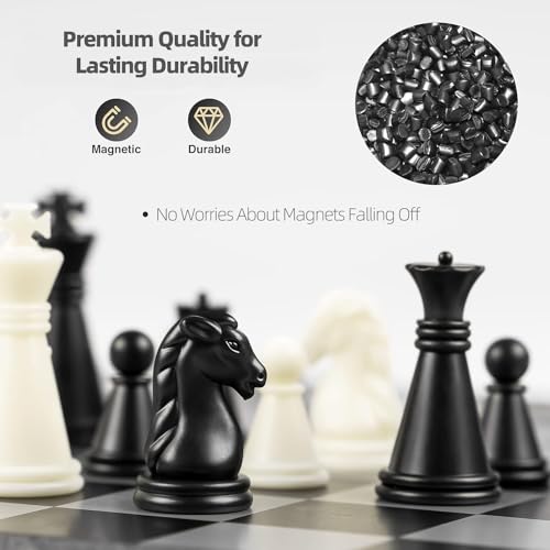 Mini Travel Chess Set Magnetic Vikutu 5.9 Inches Portable Small Folding Chess Board (X-Small)