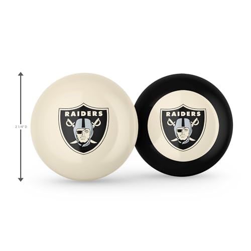 Imperial NFL Logo Cue Ball & 8 Ball Combo Set - color: Las Vegas Raiders, White