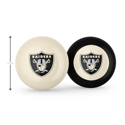 Imperial NFL Logo Cue Ball & 8 Ball Combo Set - color: Las Vegas Raiders, White