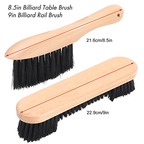 Generic Pool Table Brush, Billiard Table Cleaner Cue Stick Brush with Wooden Handle and PVC, for Cleaning Pool Tables and Rails