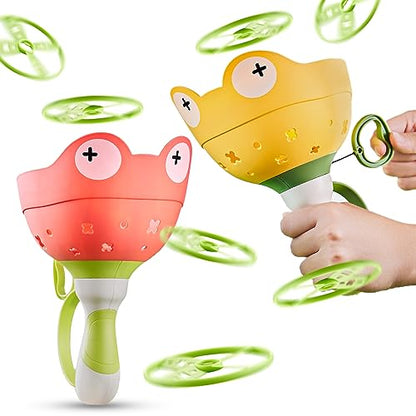 pamexin Outside Toys for Kids Ages 4-8 - Manual Capture Catching Game - Toddler Chasing Toy for Boys & Girls, Ages 3-7 - Outdoor Fun Family Games - style: Red+Yellow