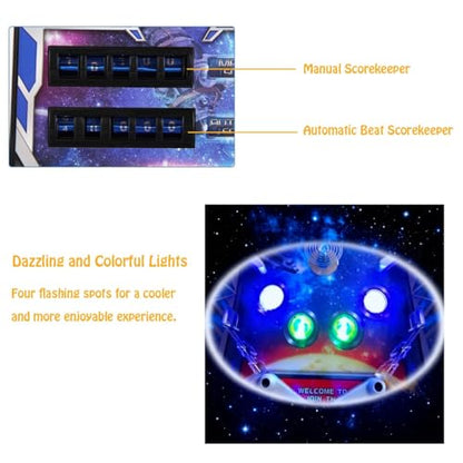 Portable Pinball Machine Toy, Compact Electronic Ball Shooting Game with Scorekeeper, Ideal Mini Arcade Pinball Machine for Travel Parties