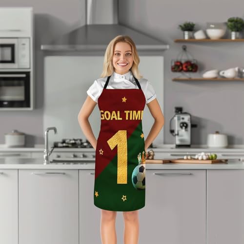 Manfei Baseball Kids Kitchen Apron - color: Red Green