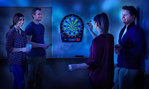 Viper Ion Illuminated Electronic Dartboard, 15.5 in Regulation Target, LED Segments, 48 Games, 8 Players, 6 Darts Included