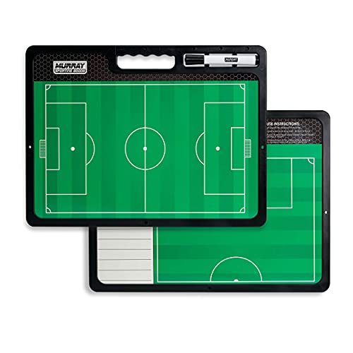 Murray Sporting Goods Premium Coaches Clipboard | Double-Sided Dry Erase Marker Board for Basketball, Baseball, Soccer, Football, Hockey (Marker Included) - style: Soccer