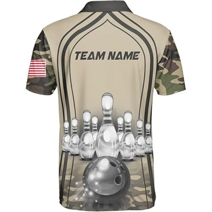 GABITA Personalized Bowling Jerseys for Men, Custom Bowling Shirts, Funny Bowling Shirts Gift for Bowler Team Player - color: A10