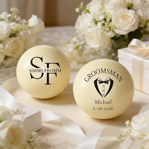 Personalized Cue Ball, Billiards Cue Ball – Customized Pool Ball,Custom Pool Table Accessory,Gift for Dad Husband Billiards Player, Father's Day Wedding Birthday - color: Custom Double-Sided