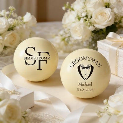 Personalized Cue Ball, Billiards Cue Ball – Customized Pool Ball,Custom Pool Table Accessory,Gift for Dad Husband Billiards Player, Father's Day Wedding Birthday - color: Custom Double-Sided