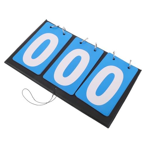 WOONEKY Portable Basketball Scoreboard with Triple Digit Display, High Visibility PVC Tabletop Score Flip Board for Indoor Basketball Games