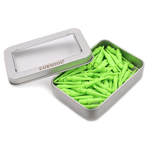 CUESOUL 100 Pieces Soft Tip Points for Soft Tip Darts - color: Light Green