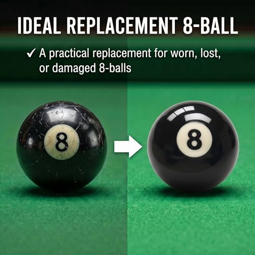 KONLLEN Single Replacement Pool Ball – 2-1/4" Regulation Size & Weight Billiard Ball Made of Phenolic Resin (Choose 1–15 or Cue Ball) - color: #8