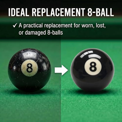 KONLLEN Single Replacement Pool Ball – 2-1/4" Regulation Size & Weight Billiard Ball Made of Phenolic Resin (Choose 1–15 or Cue Ball) - color: #8