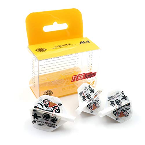CUESOUL TERO AK4 Dart Flights Standard Shape,Peking Opera Design,Set of 3 pcs - color: White
