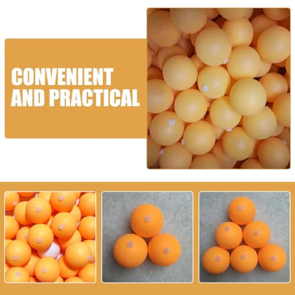 SOLUSTRE 100pcs 27mm Plastic Ping Pong Balls with Hole for Practice Machine Training Table Tennis Balls Bulk Yellow