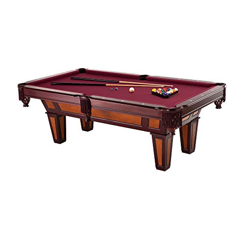 Fat Cat Reno 7.5 Foot Pool Table, Billiard Table with Accuslate Surface, K66 Bumpers, Dark Cherry Finish, Includes Cues and Balls
