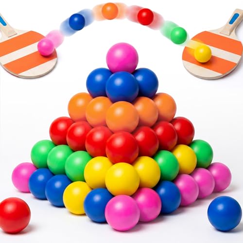24 Pcs Beach Paddle Balls Bulk, Assorted Colors Paddle Replacement Racket Balls for Beach Tennis Backyard Lawn Outdoor Activities
