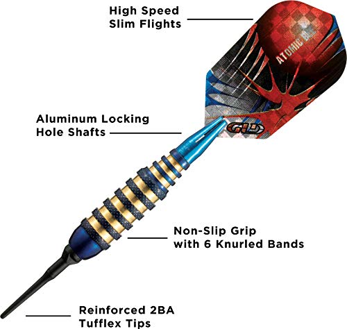 Viper Atomic Bee Soft Tip Darts, 16 Grams - color: Blue