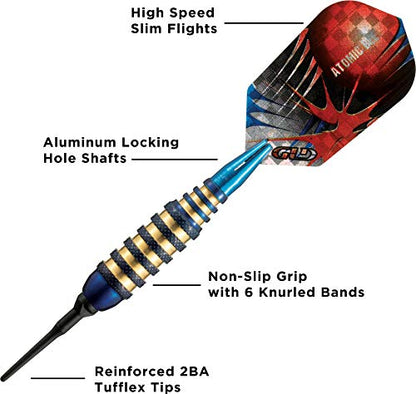 Viper Atomic Bee Soft Tip Darts, 16 Grams - color: Blue