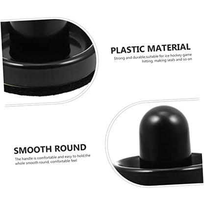 POPETPOP 3sets Air Hockey Pusher Replacement Paddle Handle and Thick Felt for Tabletop Game Essential Accessories for Family Fun and Gameplay