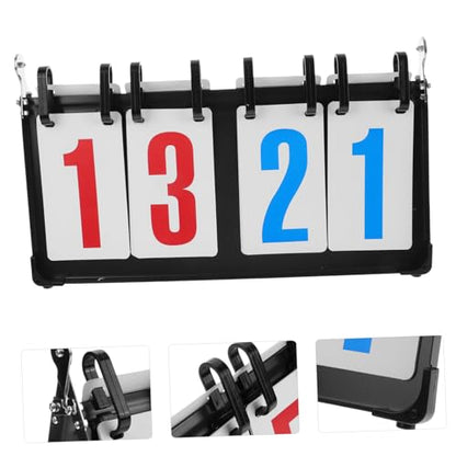 BESPORTBLE Portable Flip Scoreboard for Soccer Basketball and Tennis Durable Design for Use Compact Tabletop Scorekeeper with Four- Display